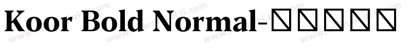 Koor Bold Normal字体转换